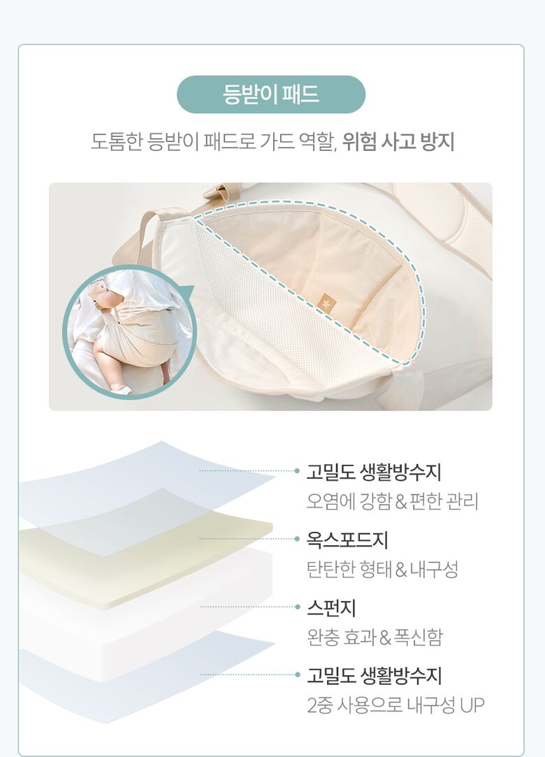 등받이 패드 원단설명