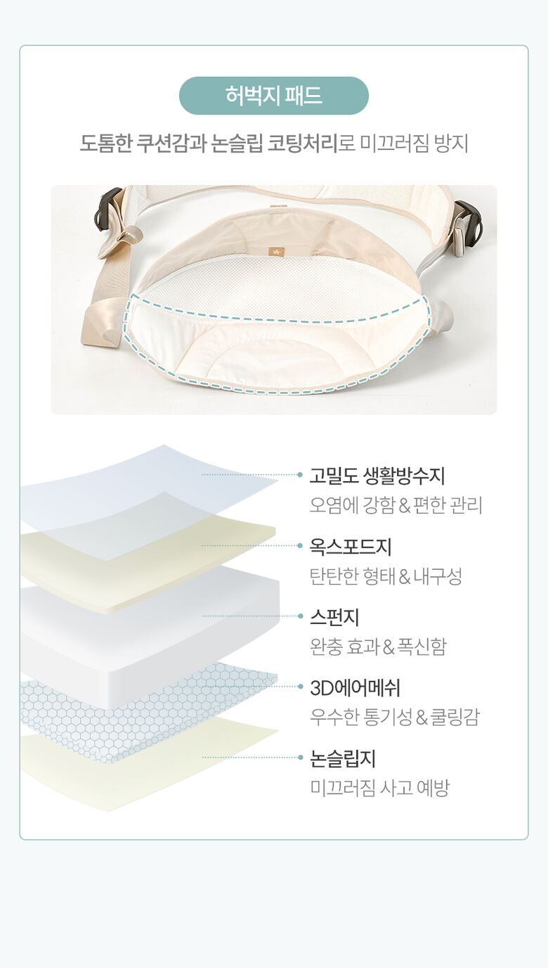 허벅지 패드 원단설명